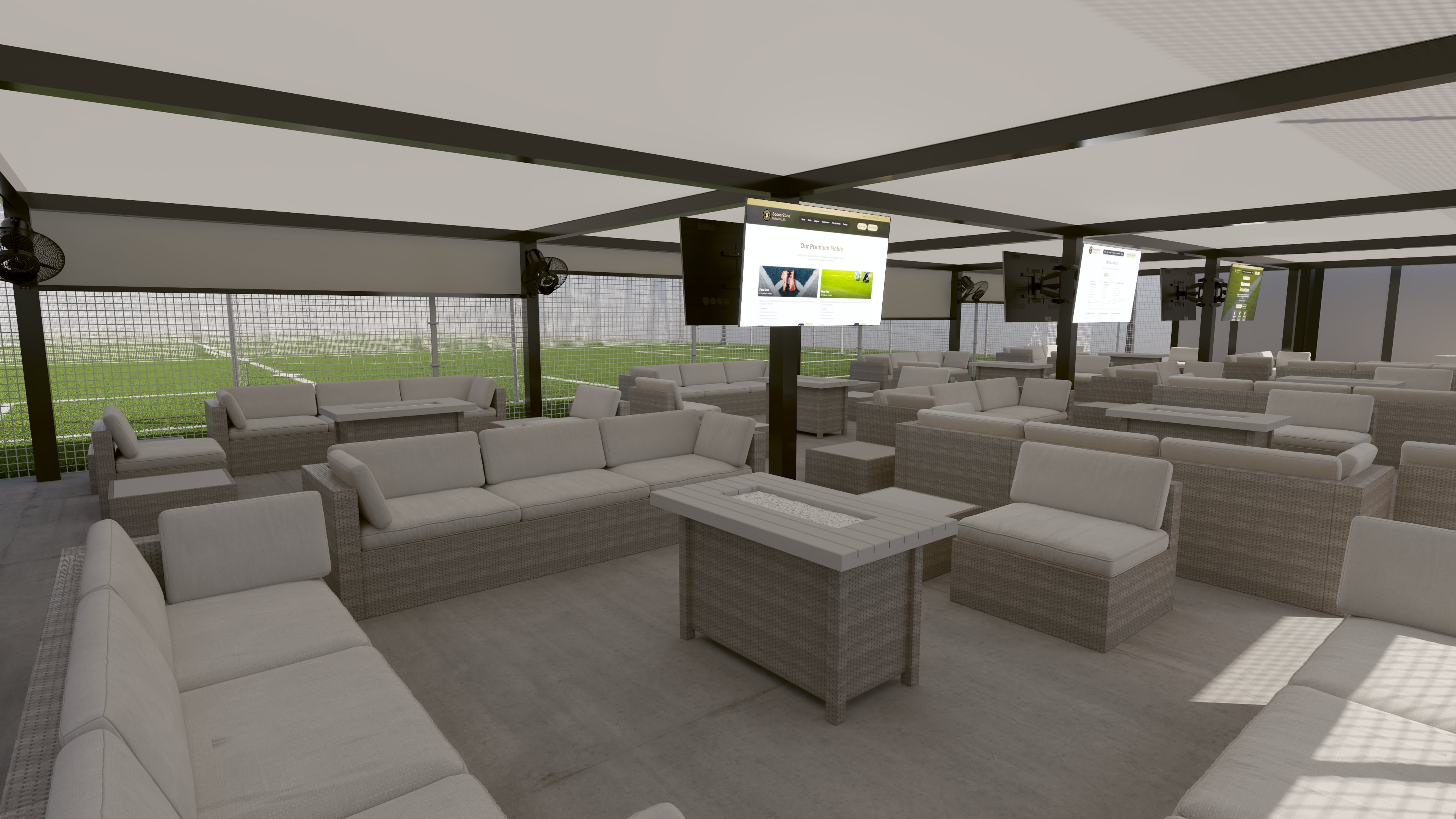 CoolZone Lounge with Screens