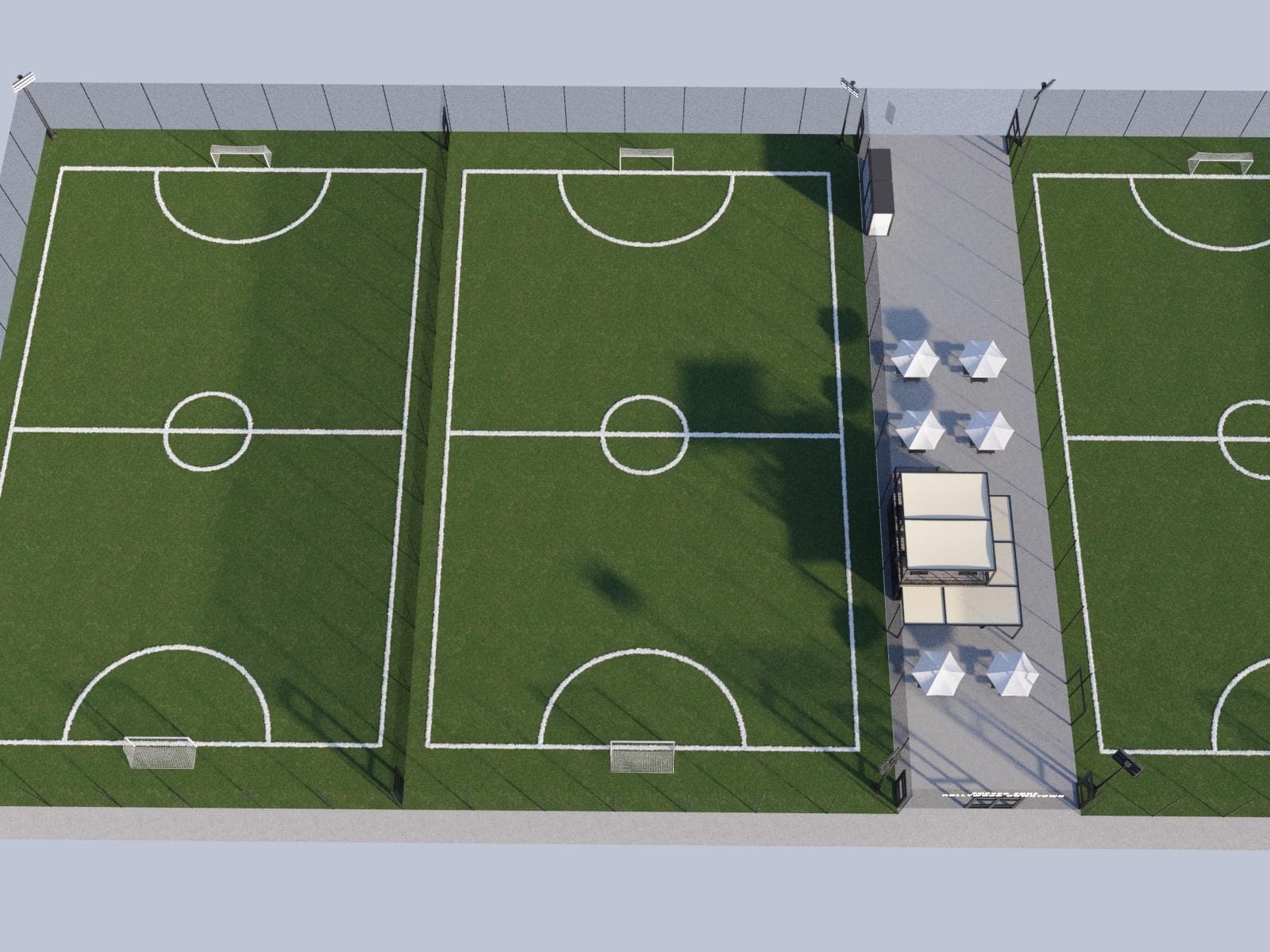 Three 6v6 Fields Aerial View
